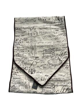 Farrisilk Decorative French Script Lined Table Runner